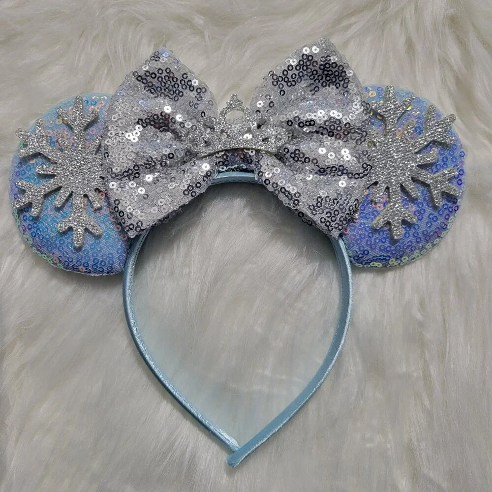 Minnie Mouse Snowflake Sequin Ears